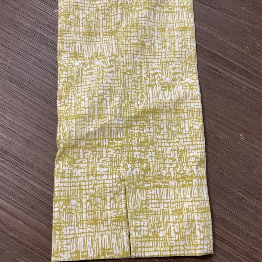 MarlaWynne Yellow-White Patterned Slim Pants - Picture 4 of 4
